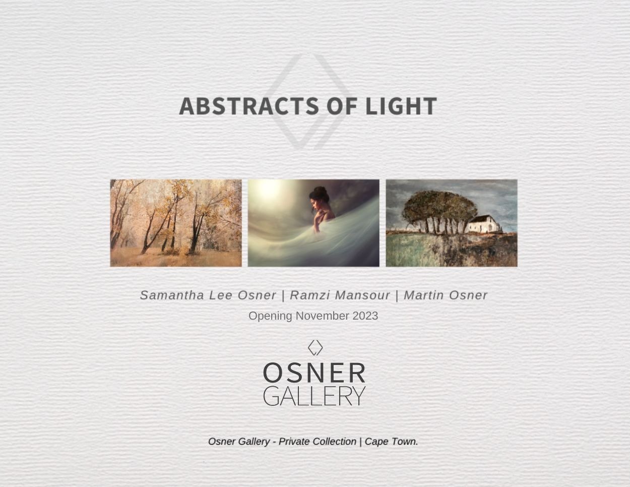 Cover of the Abstracts of Light exhibition brochure