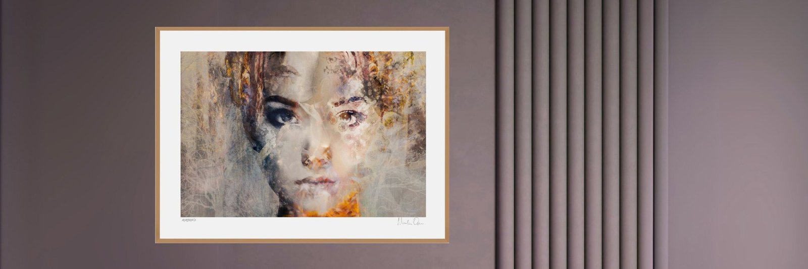 Reminiscence No.1 by Martin Osner, framed on a wall