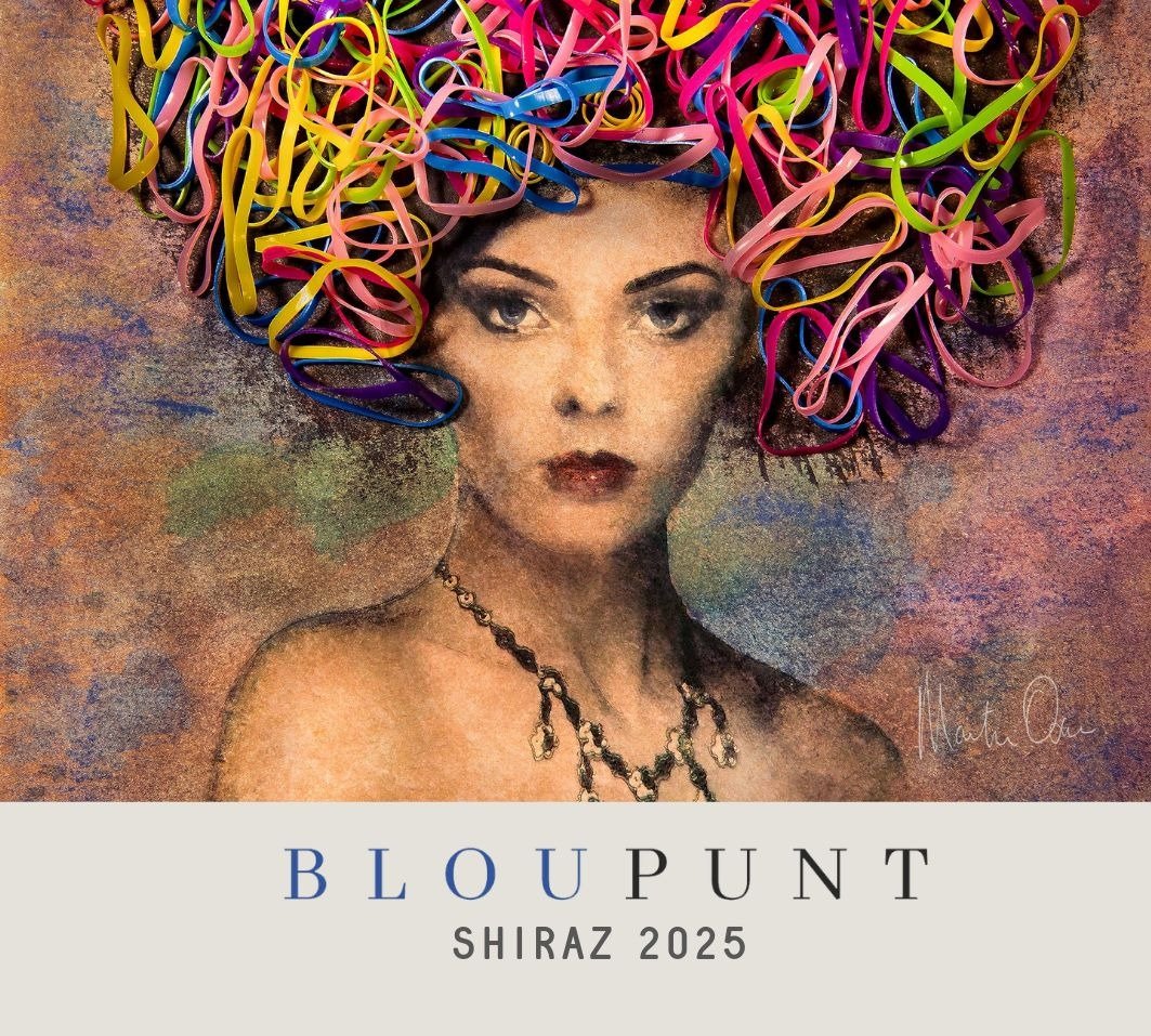 Candy Girl, the label artwork on Bloupunt Shiraz 2025
